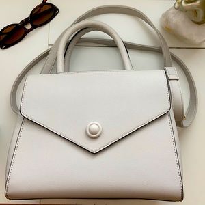 Stone Gray (Faux) Leather Handbag